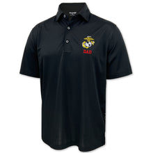 Load image into Gallery viewer, Marines Dad Polo (Black)