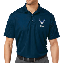 Load image into Gallery viewer, Air Force Dad Polo (Navy)