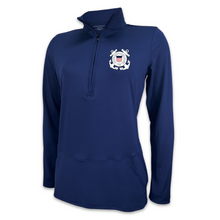 Load image into Gallery viewer, Coast Guard Ladies Flex Quarter Zip (Navy)