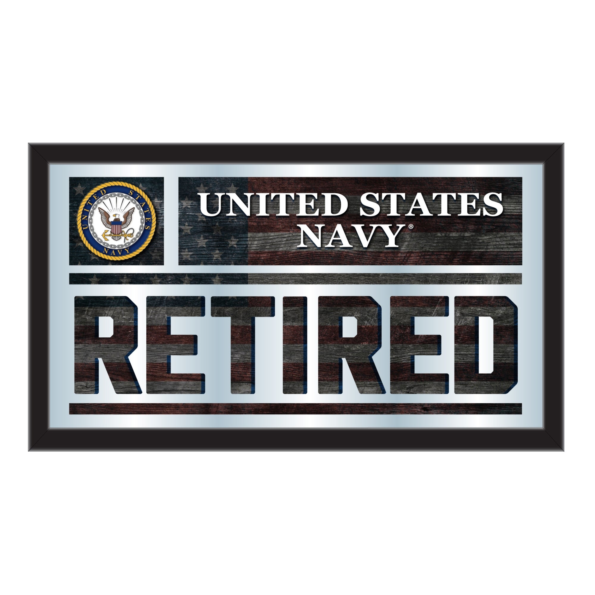 United States Navy Retired Wall Mirror