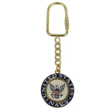Load image into Gallery viewer, Navy Eagle Spinner Keychain (Navy)