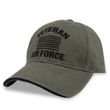 Load image into Gallery viewer, Veteran Air Force Flag Hat (OD Green)