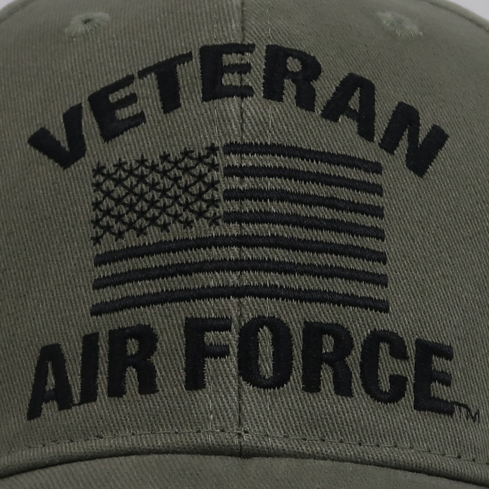 Veteran Air Force Flag Hat (OD Green) – Armed Forces Gear display picture 1