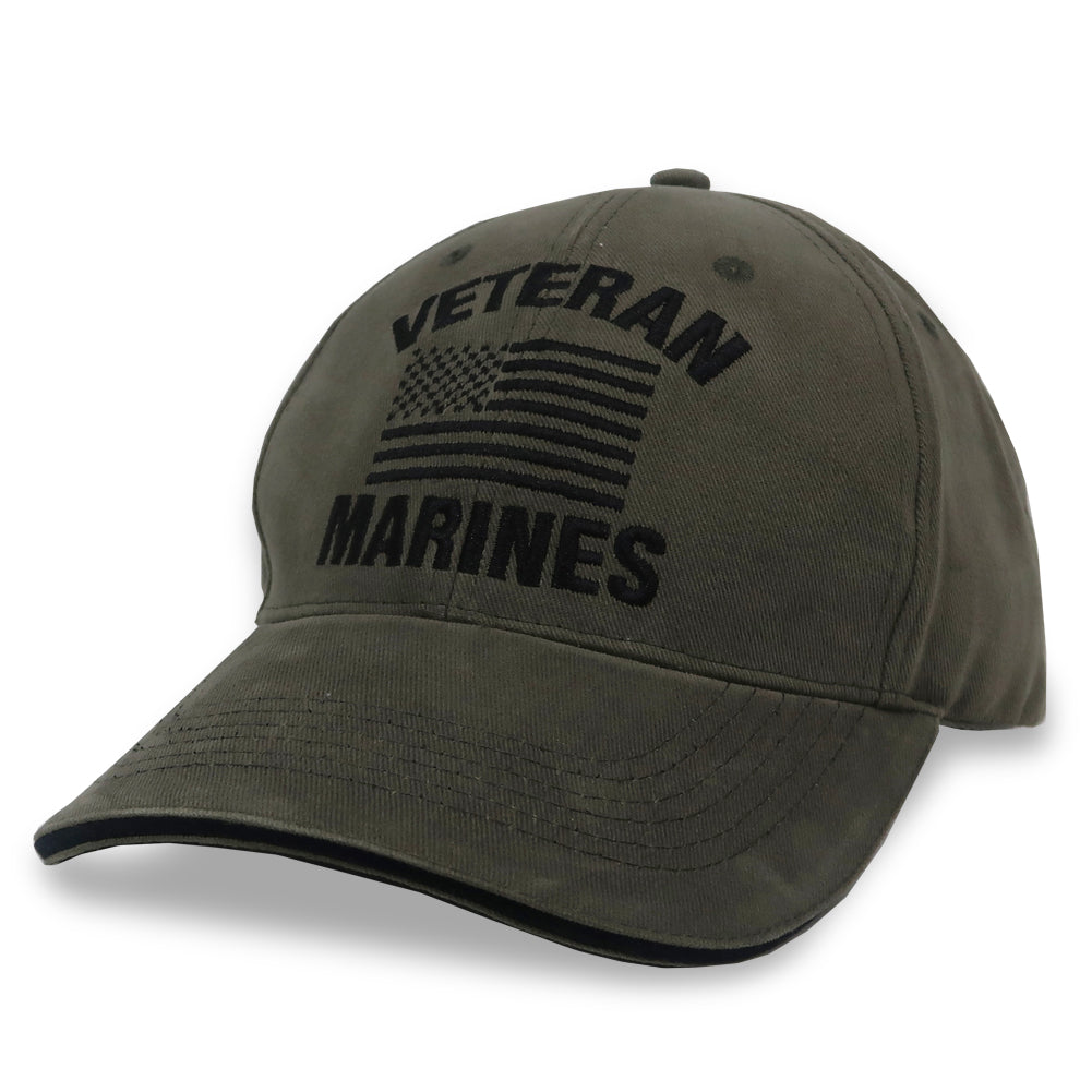 Veteran Marines Flag Hat (OD Green)