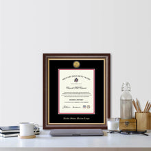 Load image into Gallery viewer, United States Marine Corps Gold Engraved Hampshire Certificate Frame (Vertical)