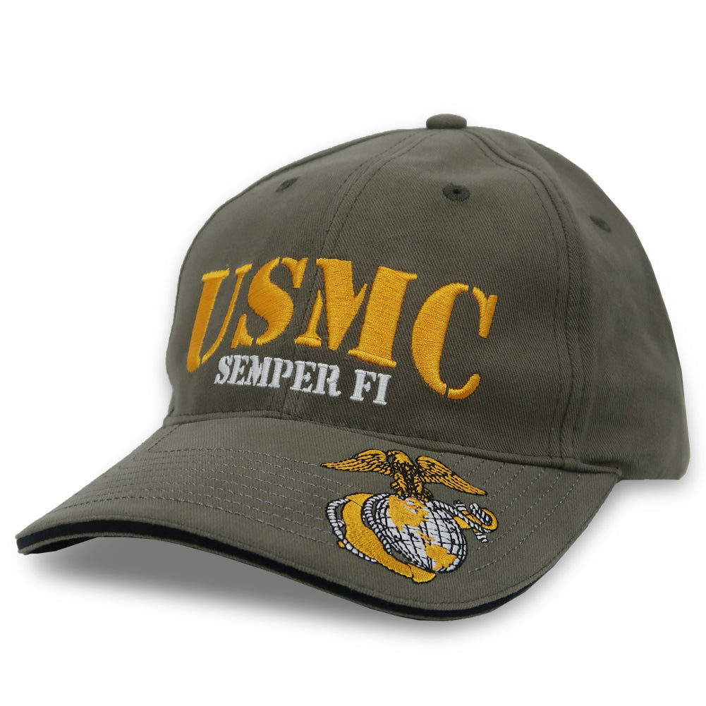 USMC Semper Fi Low Profile Hat (OD Green)