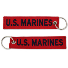 Load image into Gallery viewer, U.S. Marines Ribbon Keychain (red)