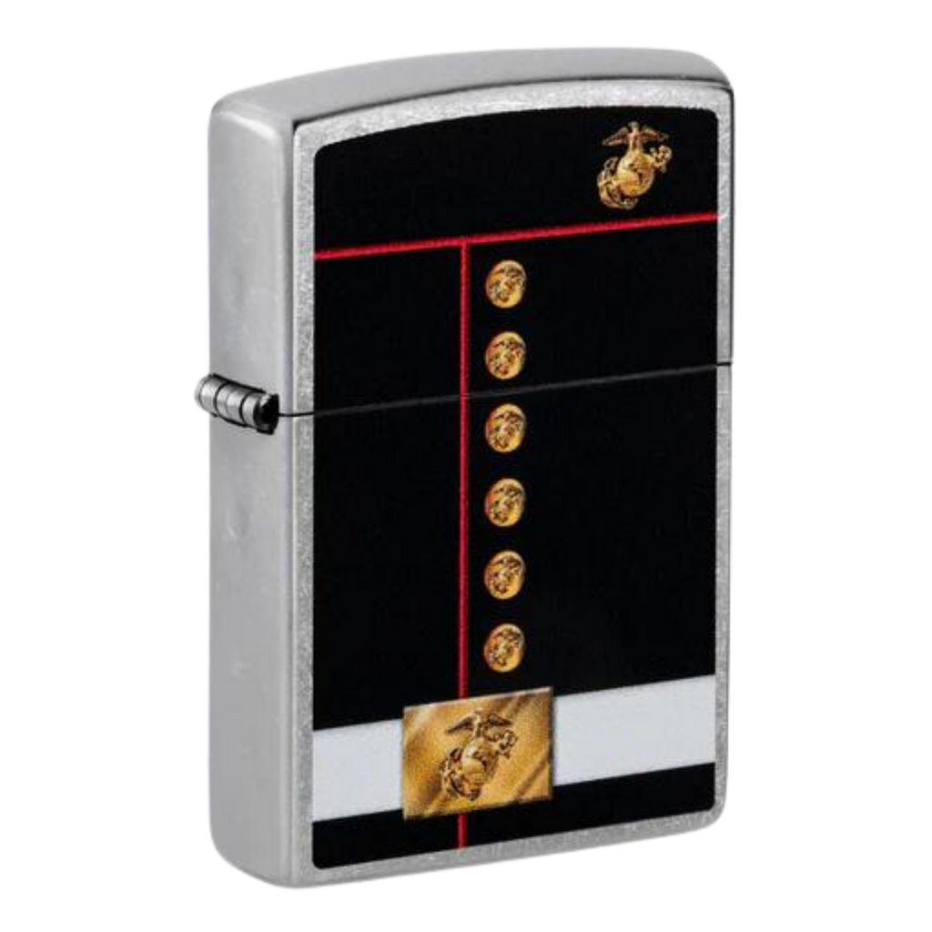 Marines Uniform Street Chrome Color Logo Zippo