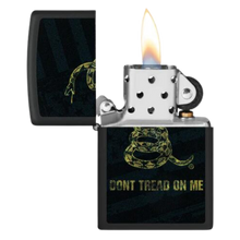 Load image into Gallery viewer, Don&#39;t Tread On Me Black Matte Zippo
