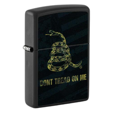 Load image into Gallery viewer, Don&#39;t Tread On Me Black Matte Zippo