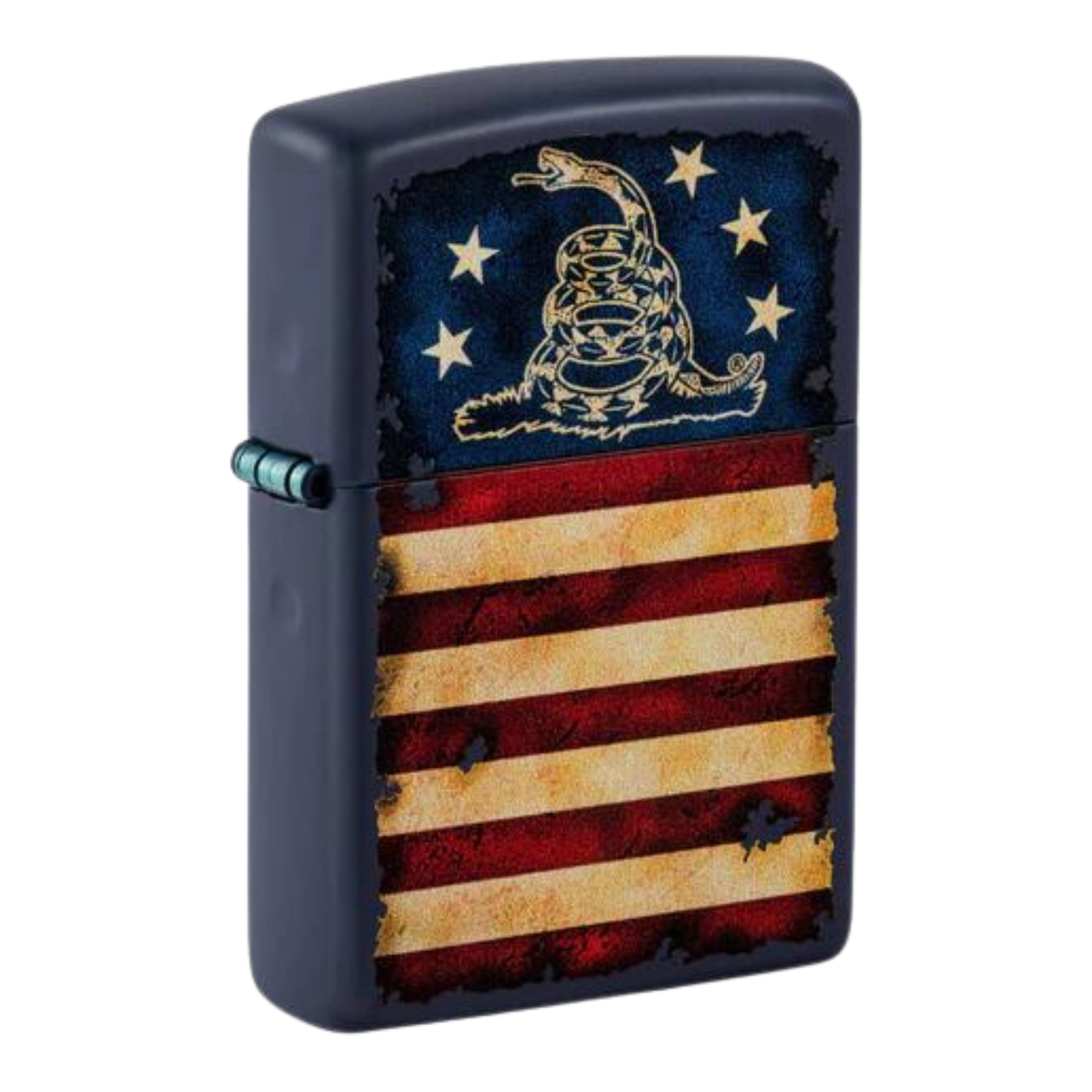 Don't Tread On Me Navy Matte Zippo