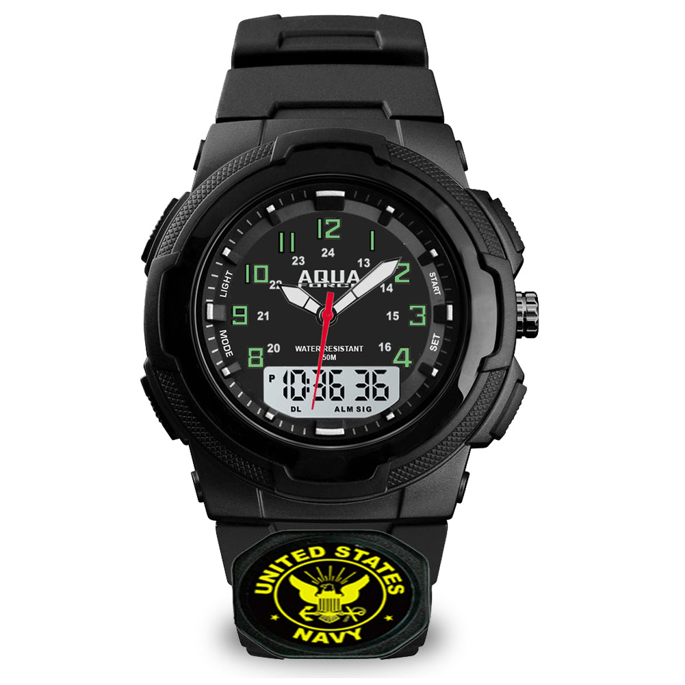 Navy Digital Analog Watch