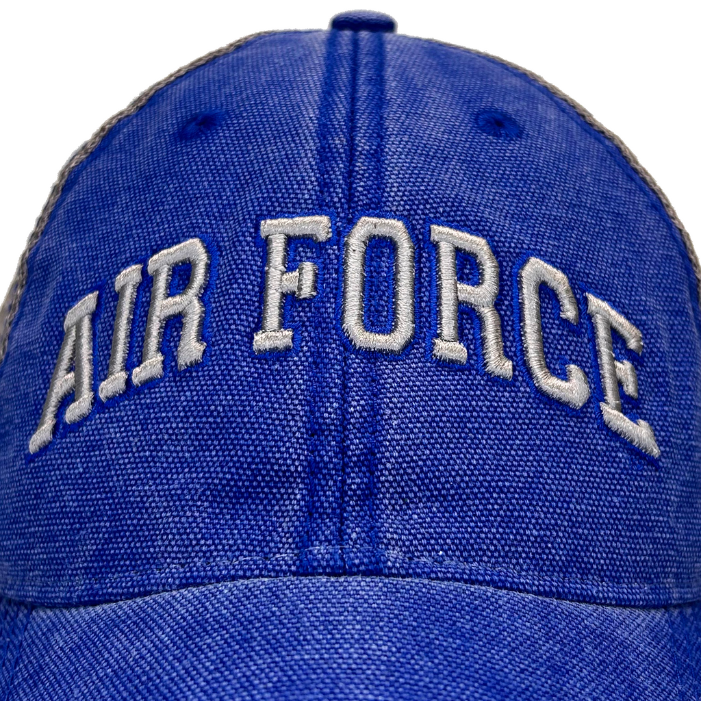 Air Force Arch Trucker Hat (Royal/Grey)