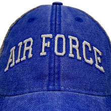 Load image into Gallery viewer, Air Force Arch Trucker Hat (Royal/Grey)