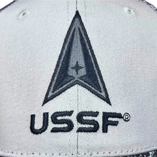 Load image into Gallery viewer, Space Force Logo Two Tone Flag Hat (Grey/Star)