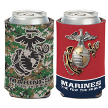 Load image into Gallery viewer, U.S. Marines EGA 12oz Can Cooler (Camo)