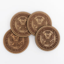 Load image into Gallery viewer, United States Navy Wood Coasters (Set of 4)