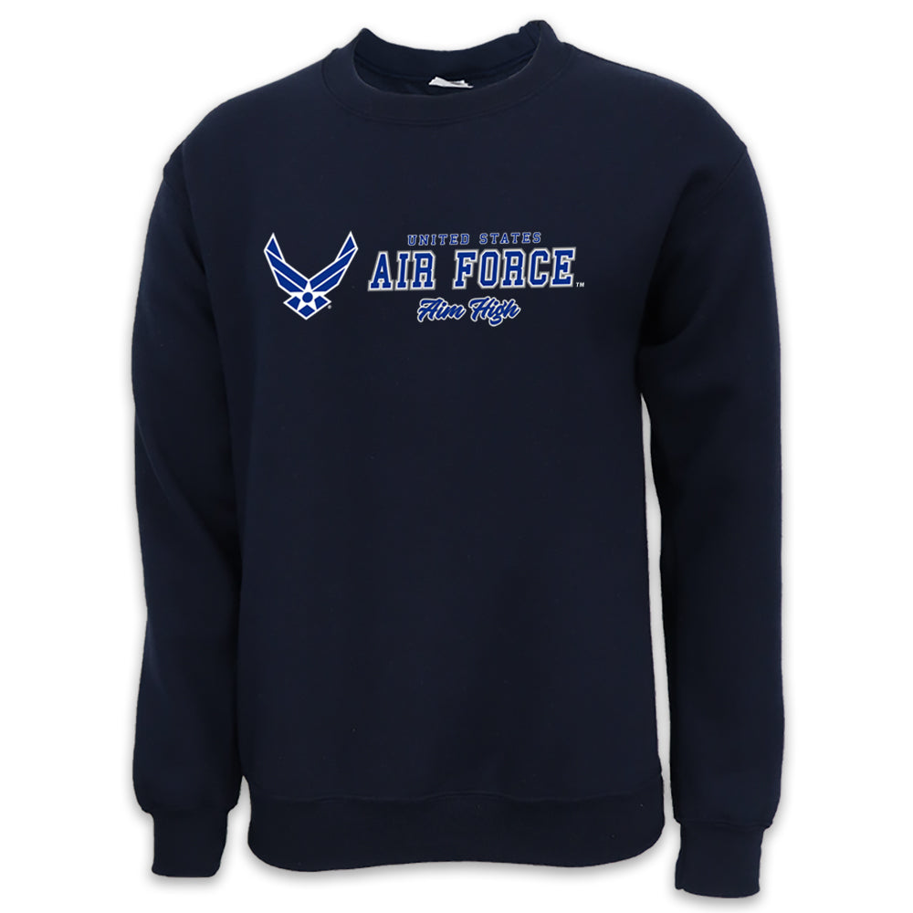 United States Air Force Aim High Logo Crewneck