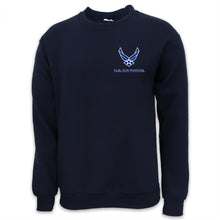 Load image into Gallery viewer, Air Force Wings Left Chest Logo Crewneck