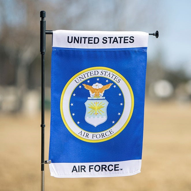 US Air Force Flag Wings Logo USAF White on Blue Veteran Active (2x3FT)