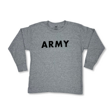 Load image into Gallery viewer, Army Youth Logo Core Long Sleeve T-Shirt (Grey)