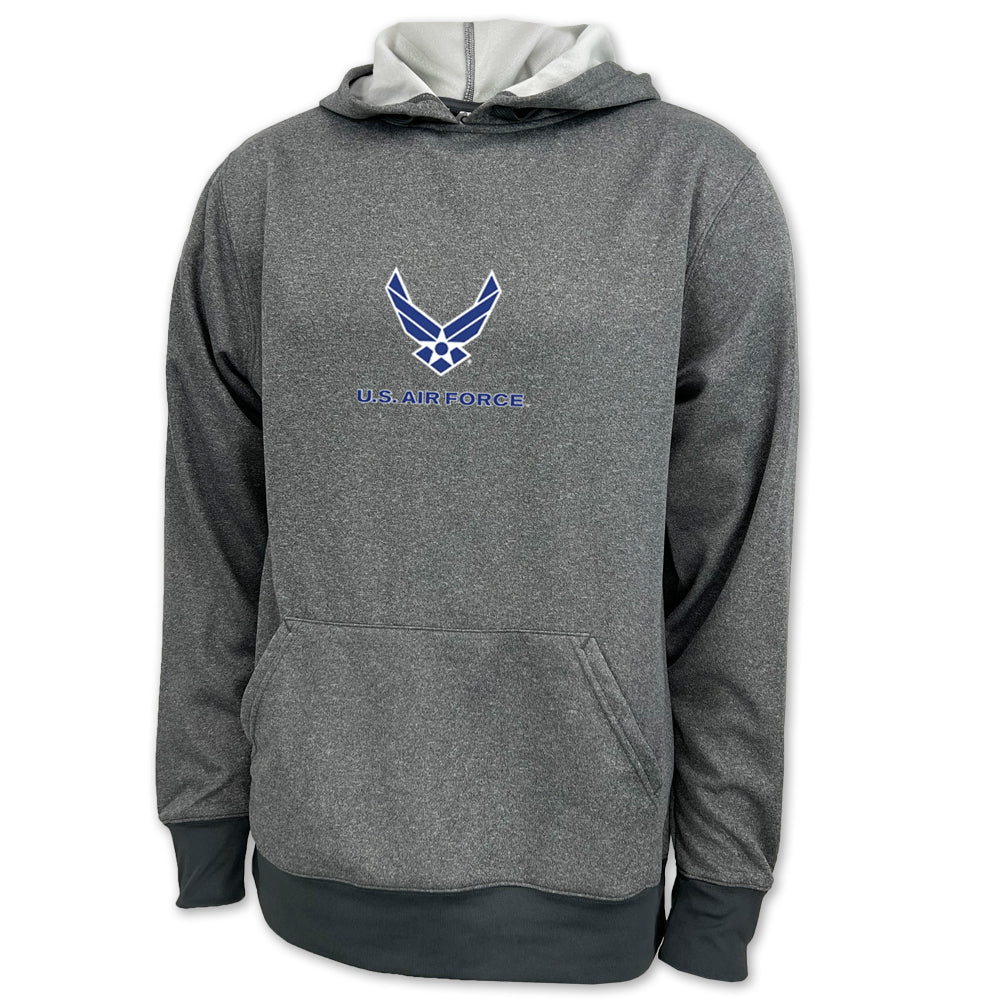 Air Force Wings Center Chest Performance Hood (Grey)