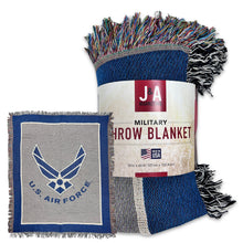 Load image into Gallery viewer, Air Force Knit Blanket (Royal)