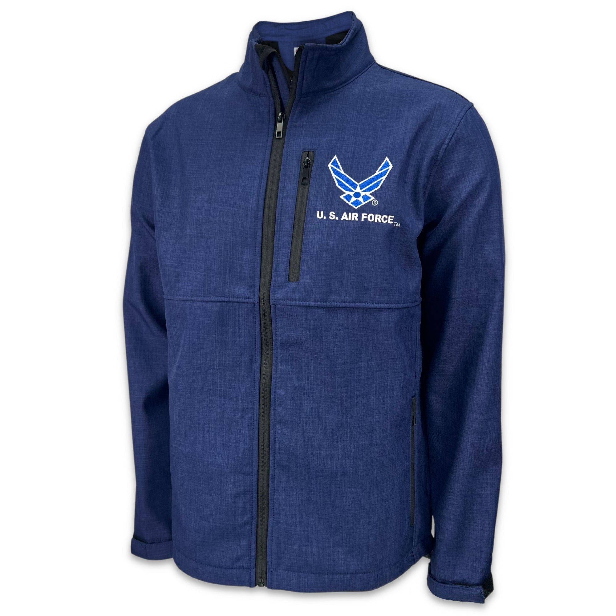 Air Force Wings Adult Softshell Jacket (Navy)