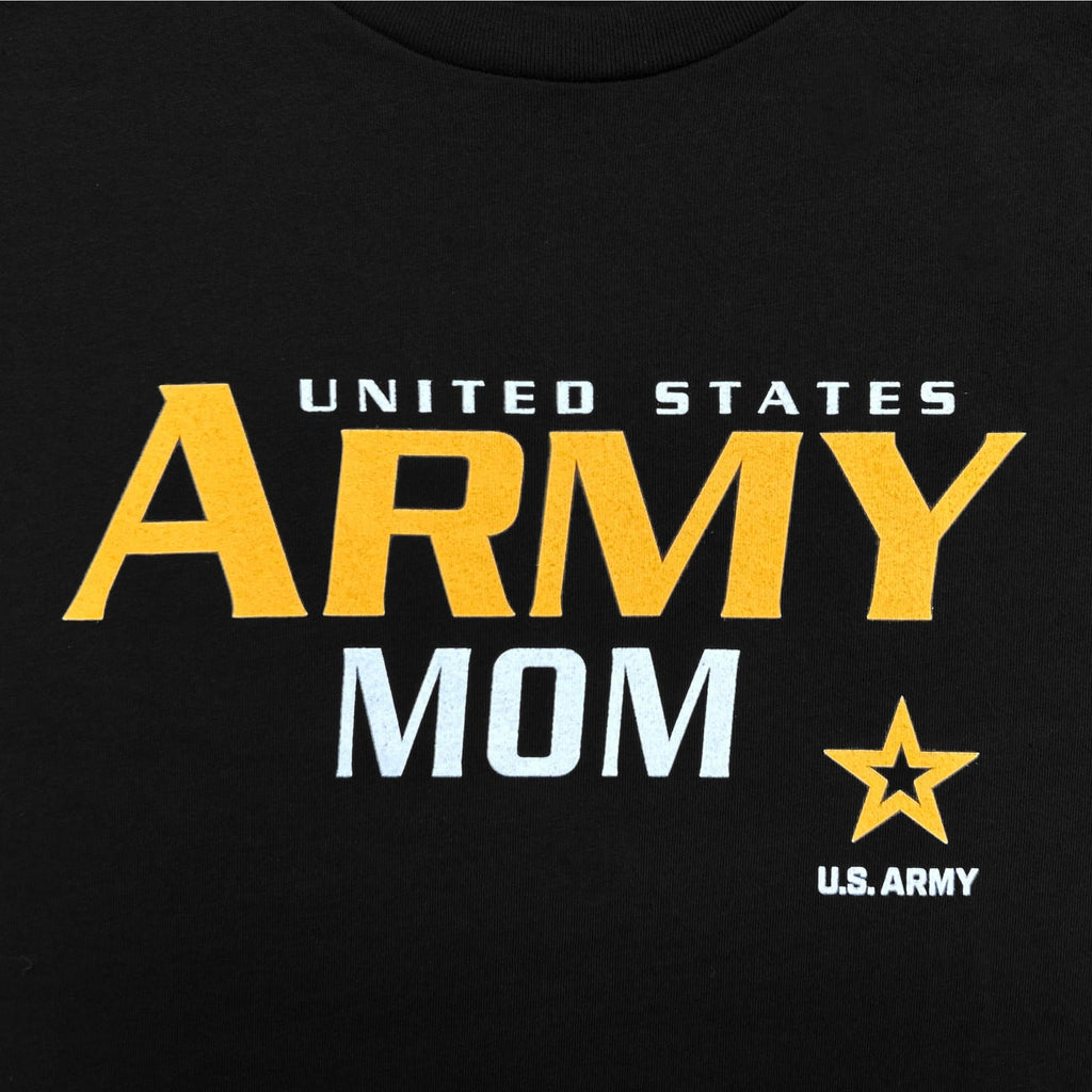 Ladies United States Army Mom T-Shirt (Black)