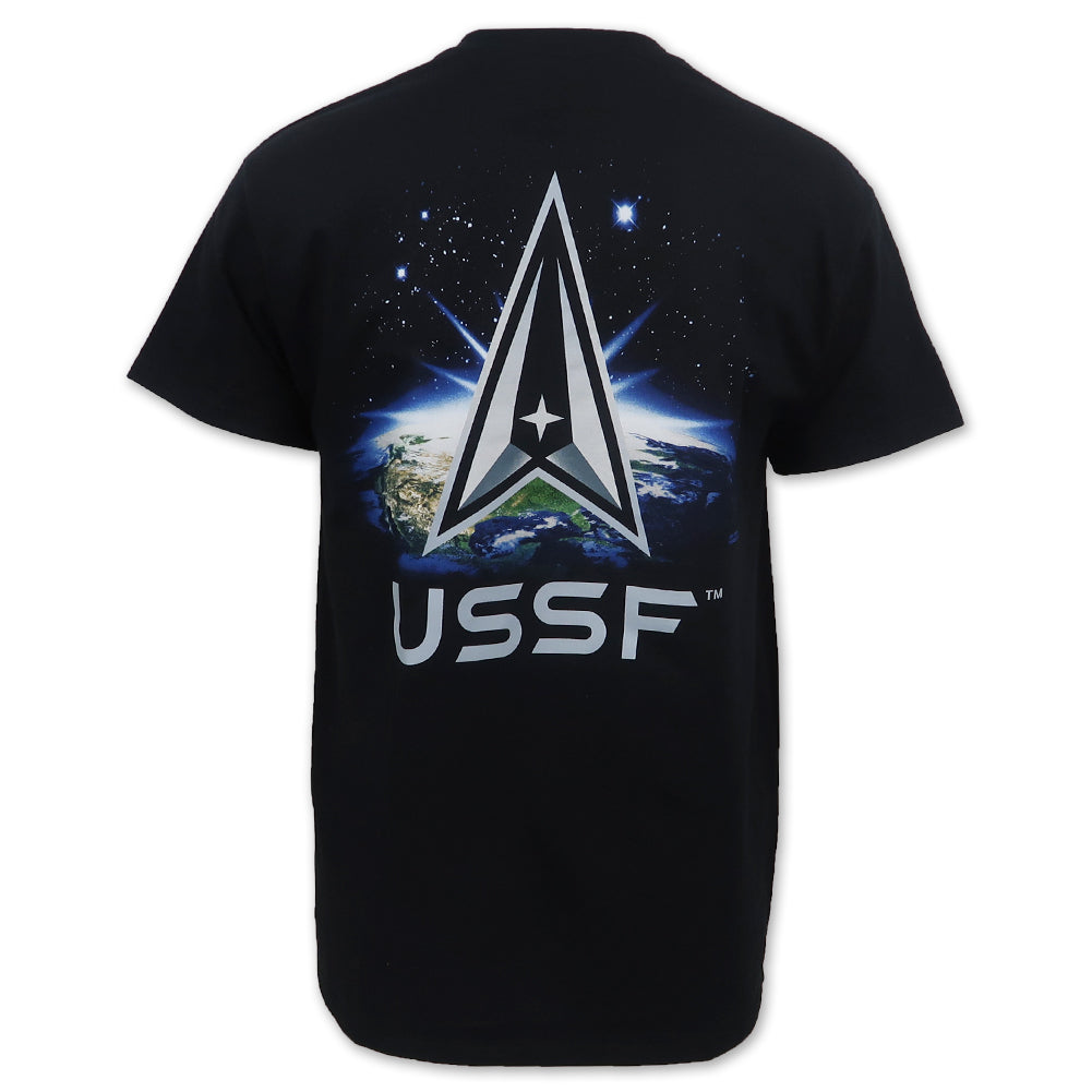 United States Space Force Earth Logo T-Shirt (Black)