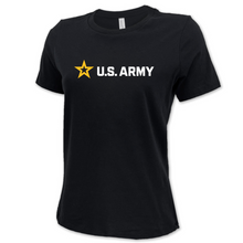 Load image into Gallery viewer, Army Star Ladies Full Chest Logo T-Shirt