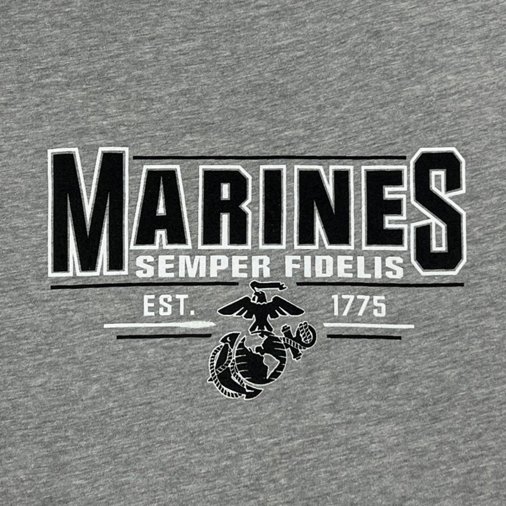 Marines Ladies Champion Semper Fi T-Shirt (Grey)