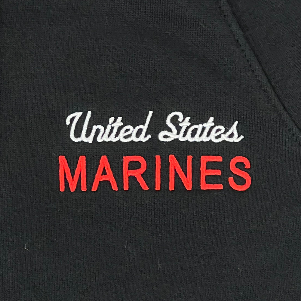 Marines Champion Ladies University Fleece 1/4 Zip (Black)