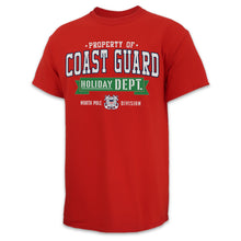 Load image into Gallery viewer, Coast Guard Holiday Department T-Shirt (Red)