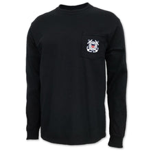 Load image into Gallery viewer, Coast Guard Seal Logo Long Sleeve Pocket T-Shirt