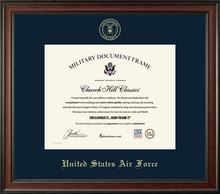 Load image into Gallery viewer, U.S. Air Force Embossed Studio Certificate Frame (Horizontal)