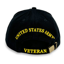 Load image into Gallery viewer, Army Veteran Wreath Hat (Black)