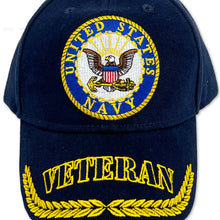 Load image into Gallery viewer, Navy Veteran Wreath Hat (Navy)