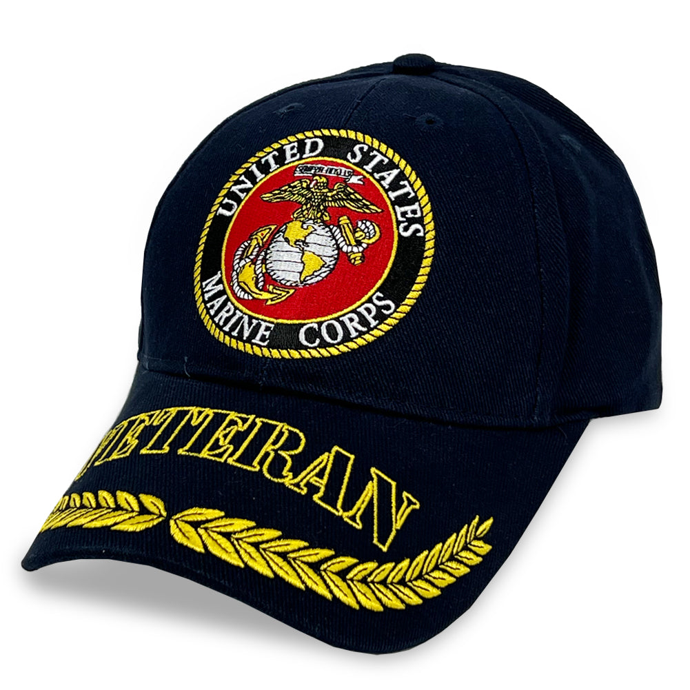 Marine Veteran Wreath Hat (Navy)