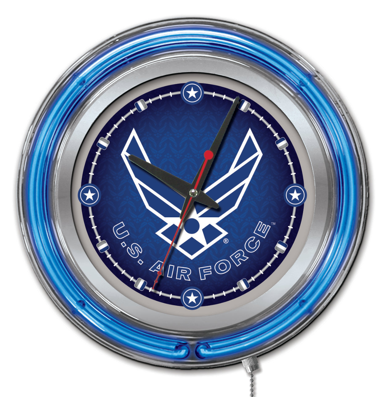 United States Air Force 15" Double Neon Wall Clock