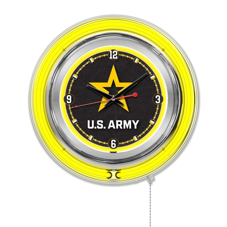 United States Army 15" Double Neon Wall Clock
