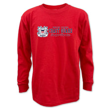 Load image into Gallery viewer, Coast Guard Youth Semper Paratus Chest Print Long Sleeve T-Shirt