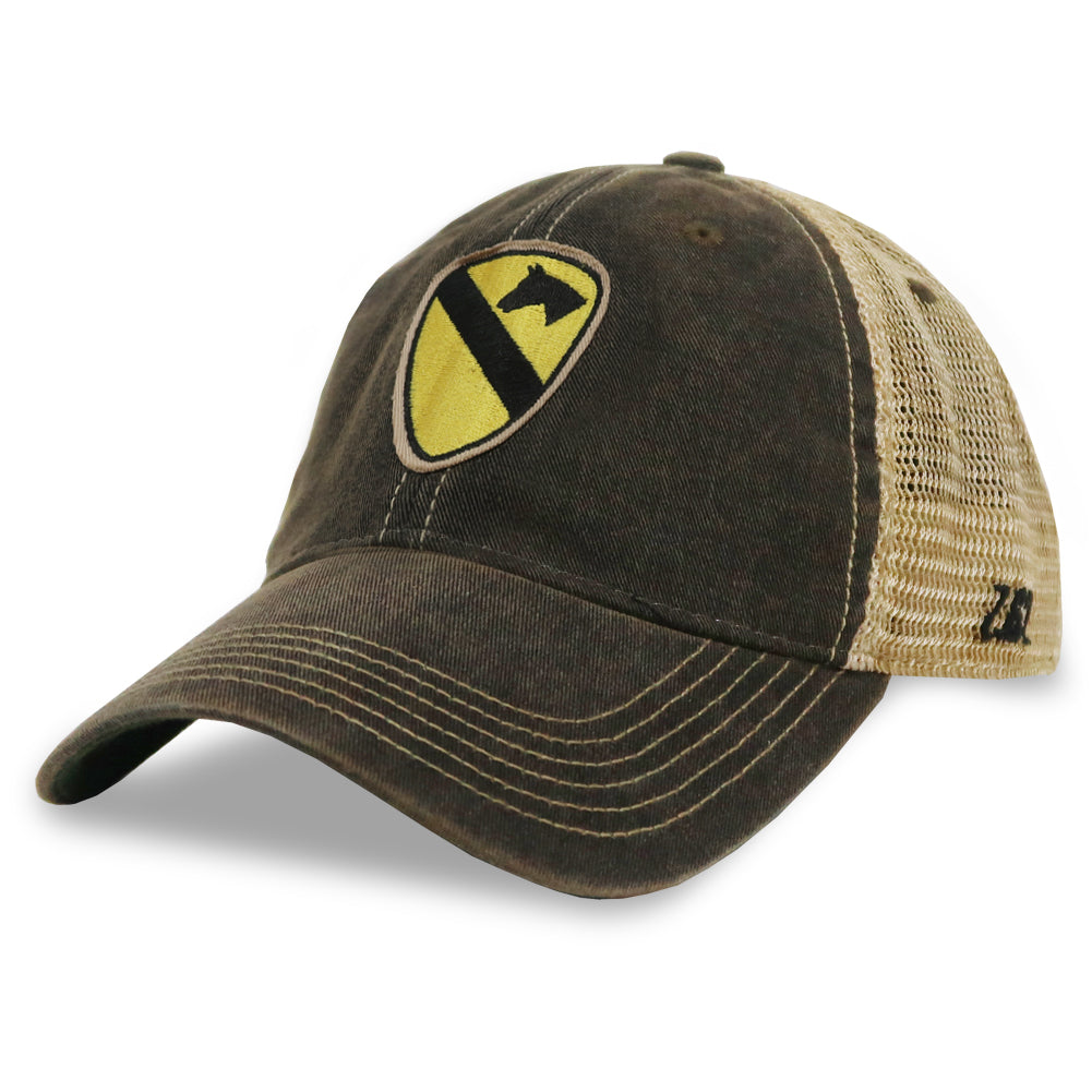 Army 1st Cavalry Trucker Hat (Black)