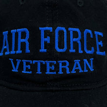 Load image into Gallery viewer, Air Force Veteran Relaxed Fit Hat (Black)