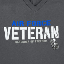 Load image into Gallery viewer, Air Force Ladies Veteran Defender T-Shirt (Charcoal)