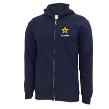 Load image into Gallery viewer, Army Star Left Chest Full Zip