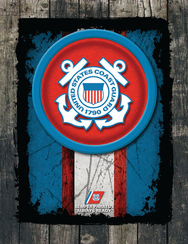 United States Coast Guard Distressed Wall Art*