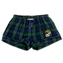 Load image into Gallery viewer, Marines Ladies EGA Logo Flannel Shorts (Blackwatch)