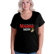 Load image into Gallery viewer, Ladies United States Marine Mom T-Shirt (Black)