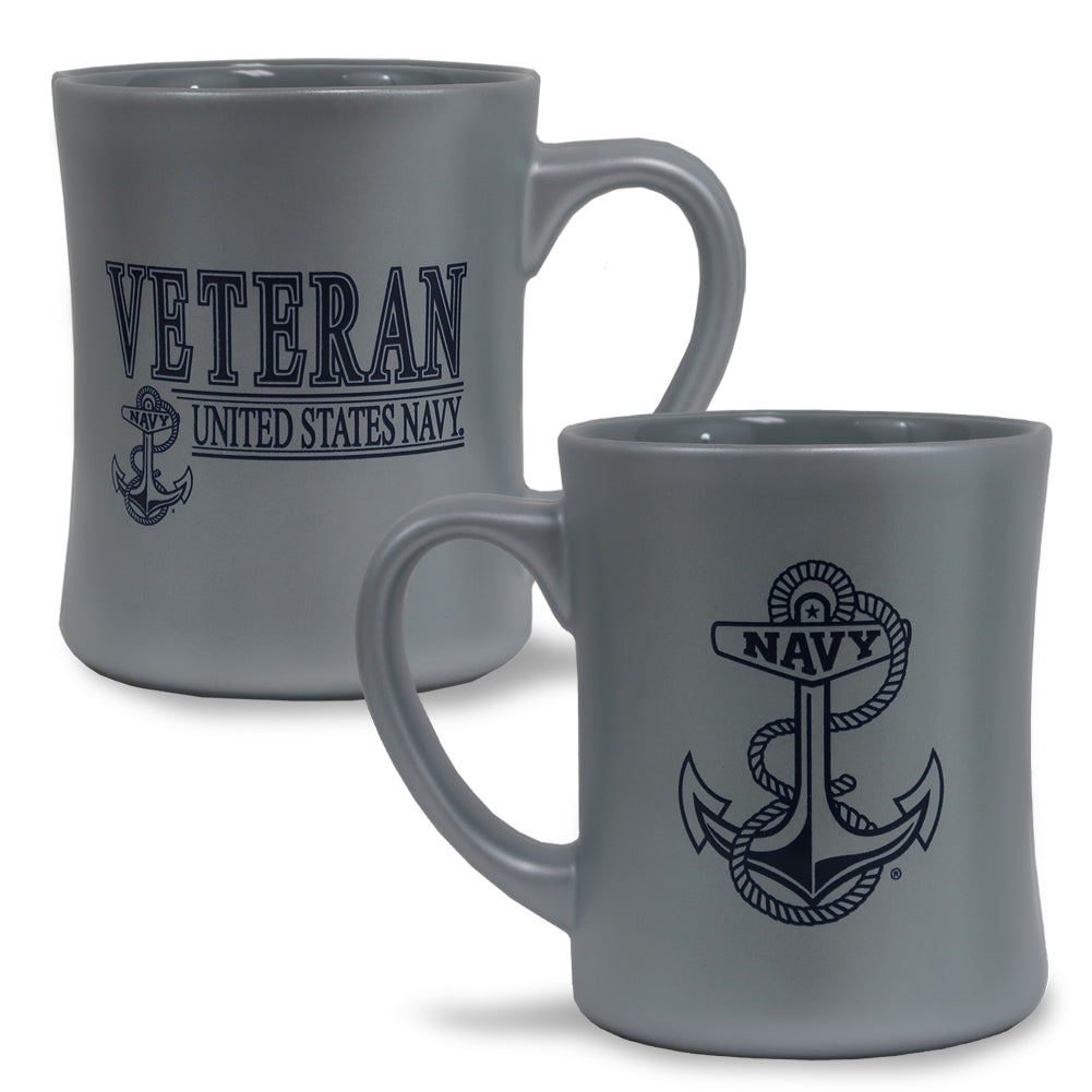 Navy Veteran 16oz MK Matte Mug (Silver)